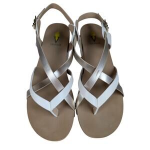 Volatile Women's Engie Multi Strap Thong Sandal Platinum Size 10